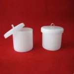 Cylindrical  milky white silica quartz crucible customize opaque quartz crucible with cover - Image 4