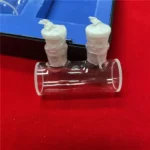 UV Cylindrical Transparent Quartz Glass Cuvette With PTFE Stopper