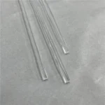 Two End Polished Round Clear Quartz Glass Semi-circle Profile Bar Square Quartz Rod - Image 4