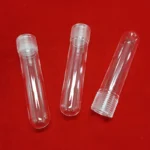 OD20mm Round bottom clear quartz test tube with screw thread stopper - Image 3