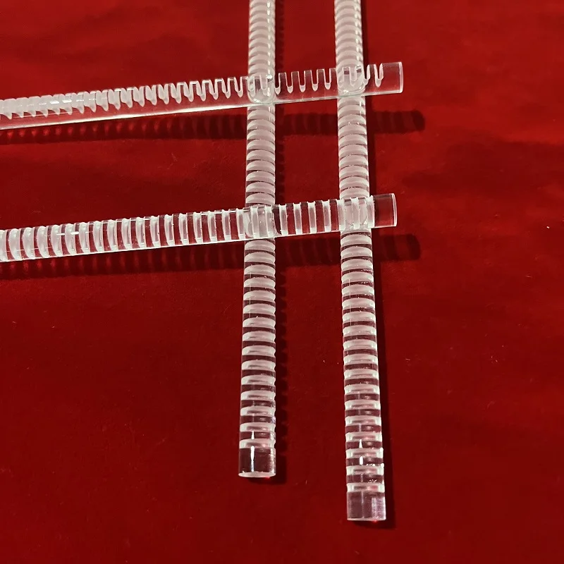 H05c1cff64f464cebbee1a56a68f6f07dd.webp Clear quartz glass rod cylindrical transparent fused silica quartz bar with slots - Image 1
