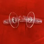 Customize round bottom clear  quartz glass tube  processing  transparent quartz pipeline with flange - Image 5