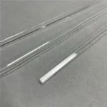 Two End Polished Round Clear Quartz Glass Semi-circle Profile Bar Square Quartz Rod - Image 5