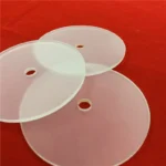 Custom Size Frosted Quartz Plate with Drilled Holes