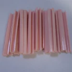 BAIBO Industrial Alumina Ceramic Tube High Hardness Wear Resistance Pink Textile Ceramic Yarn Guide Parts
