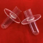 Customize round bottom clear  quartz glass tube  processing  transparent quartz pipeline with flange - Image 6