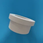 Hexagonal Boron Nitride Ceramic Heat Sleeves HBN Ceramic Insulator Tube  with Flange - Image 2