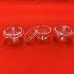 17ml clear silica quartz crucible customize transparent fused quartz crucible with cover