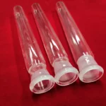 Clear Quartz Glass Joint Tube Test Tube With Frosted Stopper for Lab
