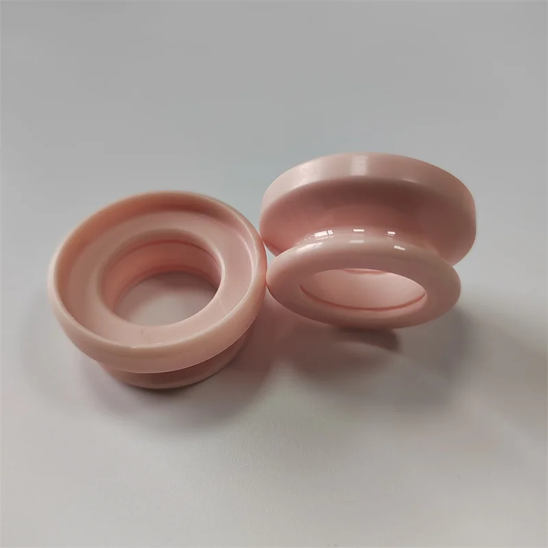 H1a536fc86b344a748f655d75a8c64b67O.webp Wear Resistant Pink Alumina Ceramic Roller Al2O3 Yarn Guide Thread Wheel for Textile Machine - Image 1