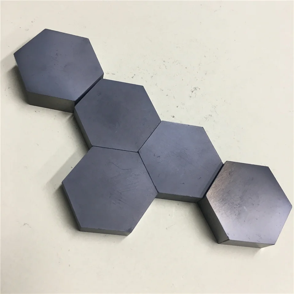 H1e520be94bad4d1e9116832044808d50B.webp Customized Hexagonal Silicon Carbide SIC Plate Refractory Ceramic Tile - Image 1