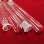 Clear Quartz Glass Joint Tube Test Tube With Frosted Stopper for Lab - Image 3
