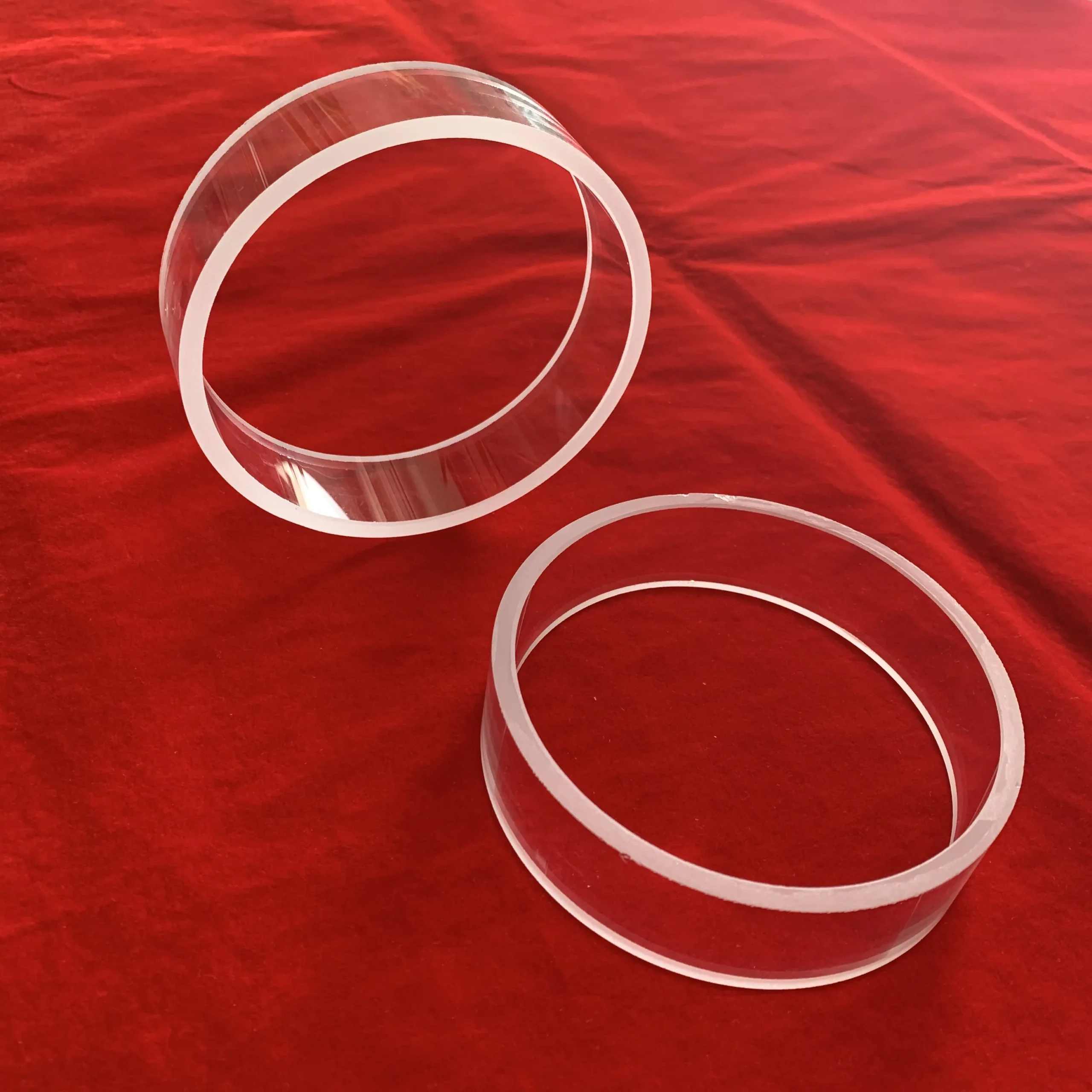 H232a351165a5428bb4e36f71c81787b53-1.webp Polished Transparent Fused Silica Rings Quartz Flange - Image 1