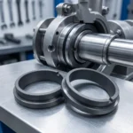 SiC Ceramic Rotary Seal Ring Silicon Carbide Ceramic Mechanical Seal Ring with Anti-rotation Slot & Stepped Flange for Pump