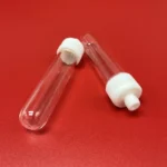 Round bottom  clear quartz test tube with screw thread stopper - Image 6