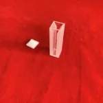 Lab Spectrometer Quartz Glass Cuvette Semi-micro Flow Cell Two Sides Frosted Walls - Image 3
