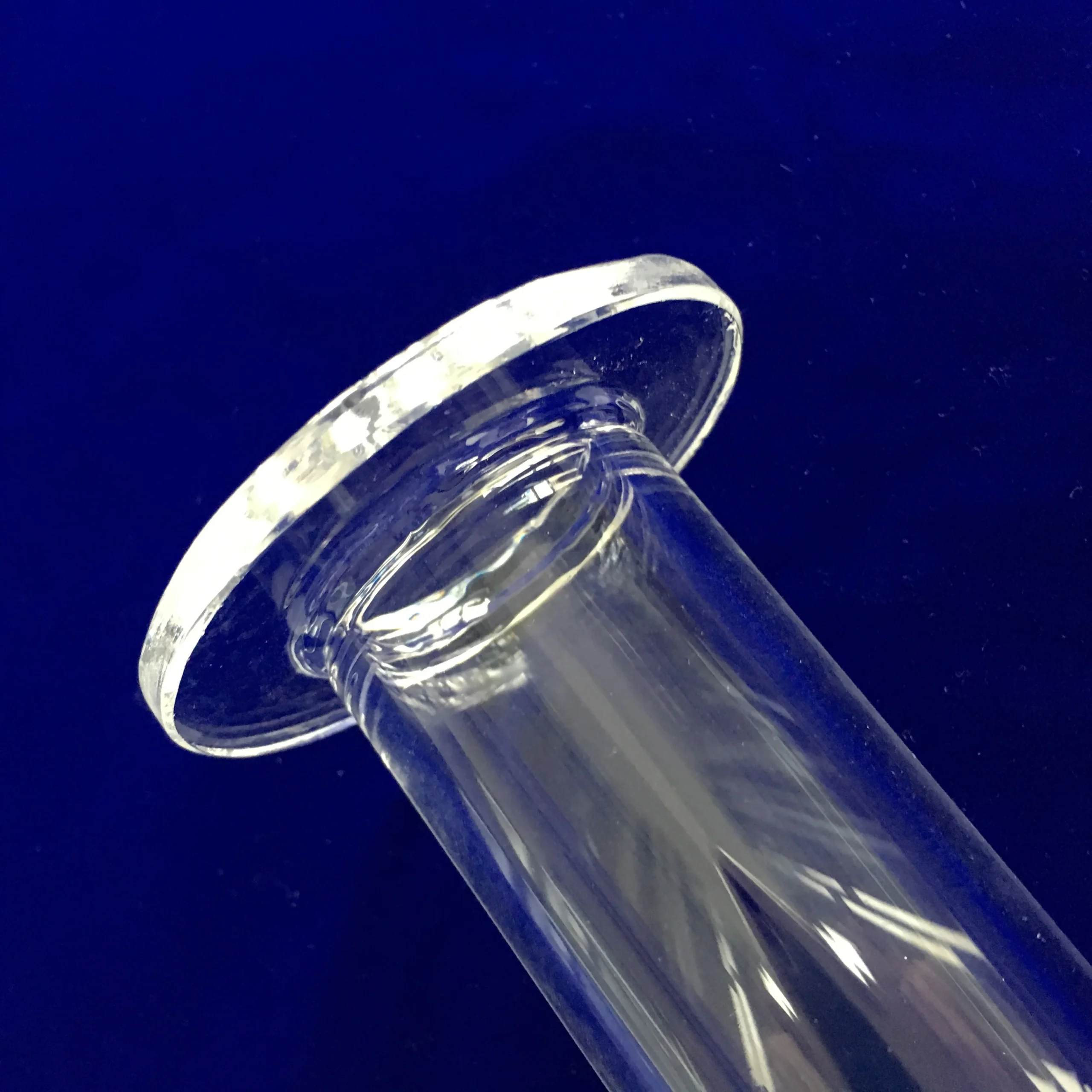 H295e738a028c41698ec6ed8c5c5e22bc9.webp Customized Clear Quartz Glass Tube One End Round Bottom With Flange and Hole - Image 1