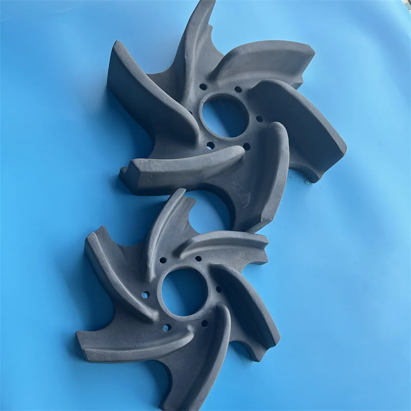 H2cca5152bd644986922ecc7dd71bdeddX.webp Customized Silicon Carbide Irregular Part Reaction Sintered SiC Ceramic Turbine - Image 1