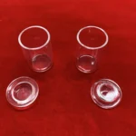 Customized Heat Resistance Transparent Fused Silica Quartz Glass Crucible With Lid for Laboratory Melting - Image 2