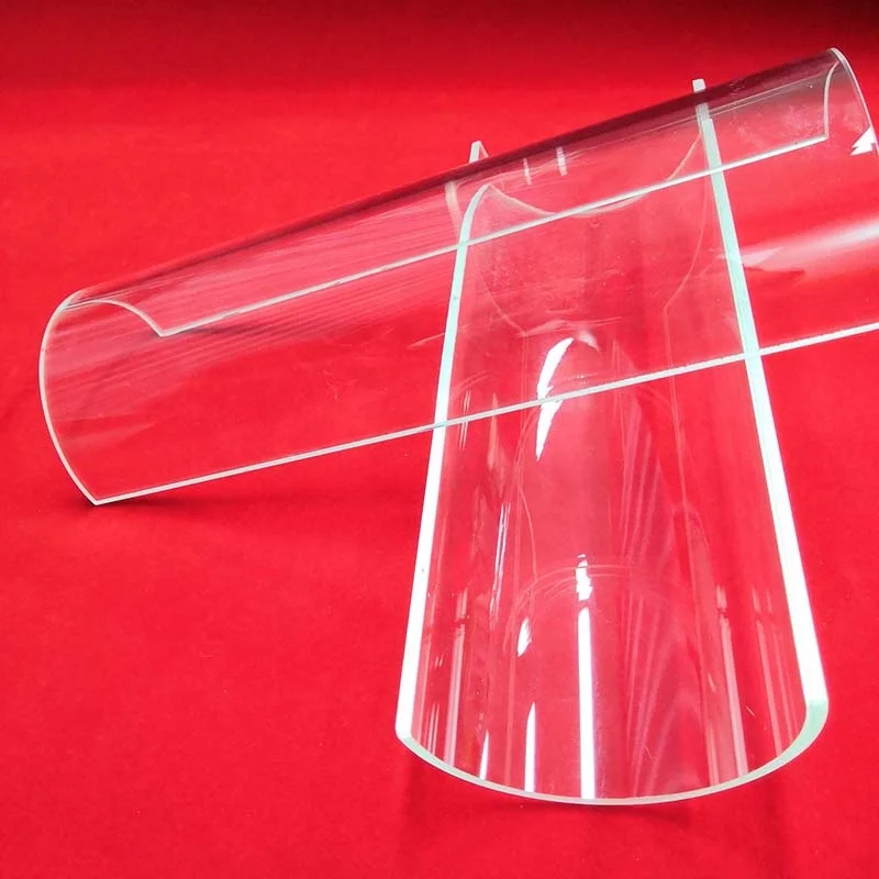 H32d3a193a9344dfdbc4681b8a9f006ab6.webp High Purity Customized Half Cylinder Glas Rohr Quartz Round Clear Quartz Glass Half Tube Arched Plate - Image 1