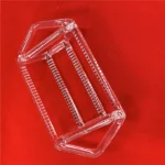 2inch 4inch 6inch Customize clear quartz wafer carrier solar transparent quartz boat with holder - Image 6