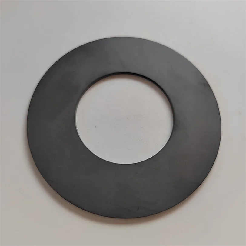 H3827db6507334e7882d6d3e0f2897d11c.webp Wear Resistance 2mm Thickness Industrial Ceramic Silicon Carbide Spacer Seal Gasket Sic Washer Ring - Image 1