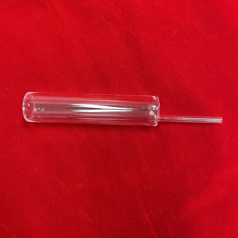 H3d08915476fb4319be88fde556a93d9c7.webp Customized Laboratory glassware Clear Rotatable Vacuum Quartz Tube Fused Glass Ampule Sealing Round Bottom - Image 1