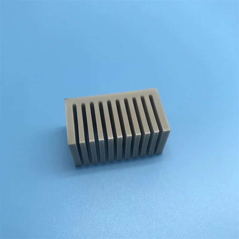 H3fccabad368a49e6811ac58a5f15ded6I.webp Industry Electrical CNC Machining Aluminum Nitride Ceramic Heat Sink ALN Ceramic Parts for CPU LED - Image 1