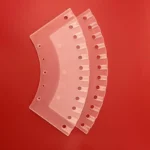 UV Customized JGS2 Fused  Silica Clear Fan Shaped Quartz Glass Plate Silica Glass Sheet with THRU Hole - Image 3