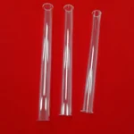 High UV Transmission Round Bottom Fused clear Quartz Glass Pipe - Image 2