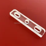 Customized 99.99% High Pure clear Crystal Fused Silica  Quartz Glass Plate Part with Holes - Image 3