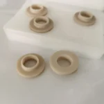 CNC High Thermal Conductivity AIN Insulating Button Part  Aluminum Nitride Ring  Ceramic Washer