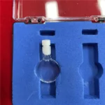 Custom Round Quartz Cell Silica Glass Flow Cell with Lids