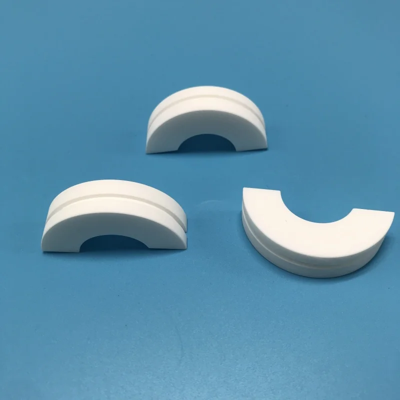 H532427937a0a45b8b42c92bad8adeef8Q.webp CustomizableMacor Machinable Glass Ceramic Semicircle Insulator Components - Image 1