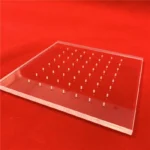 Polished  Transparent Quartz Plate Laser Drilling Holes