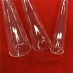 High UV Transmission Round Bottom Fused clear Quartz Glass Pipe - Image 3