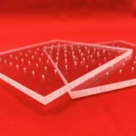 Transparent Perforated holes Quartz Panel  Laser Boring Fused Silica Glass Sheet