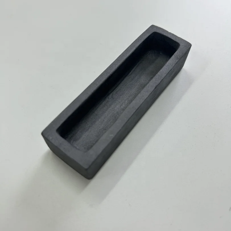 H5a72a5c46003430fb77982b9610a26dfK.webp High Temperature Silver & Golden Melting Boat SiC Ceramic Crucible for Metal Melting - Image 1