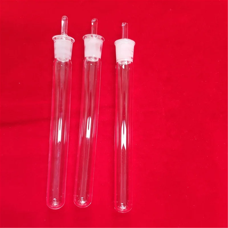 H5bf5eb108003424ba74930a27d0cb513g.webp Round bottom clear quartz test tube with ground lid - Image 1