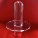 Round bottom clear quartz glass tube customize transparent quartz tubing with flange - Image 3