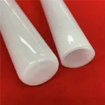 Round bottom  milky white quartz glass tube one end domed  opaque silica quartz sleeve - Image 5