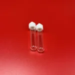Round bottom  clear quartz test tube with screw thread stopper - Image 4