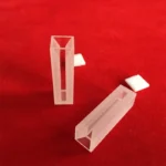 Lab Spectrometer Quartz Glass Cuvette Semi-micro Flow Cell Two Sides Frosted Walls