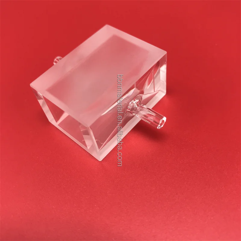 H70b0fb7c835c4e09bcc50265f5018762n.webp Two Sides Frosty Optical Quartz Glass Cell Cuvette Customized Silica Quartz Cuvette - Image 1