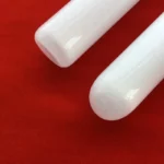 One end domed milky white quartz glass tube round bottom  opaque silica quartz pipe - Image 2