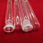 Clear Quartz Glass Joint Tube Test Tube With Frosted Stopper for Lab - Image 2