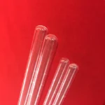 Custom  Quartz  Tubes One End  Open the Other End Round Closed Bottom