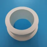 Hexagonal Boron Nitride Ceramic Heat Sleeves HBN Ceramic Insulator Tube  with Flange
