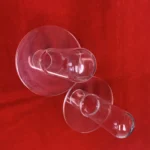 Customize round bottom clear  quartz glass tube  processing  transparent quartz pipeline with flange - Image 4