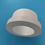 Hexagonal  Boron Nitride Ceramic Sleeves HBN Ceramic Insulator Tubing with Flange